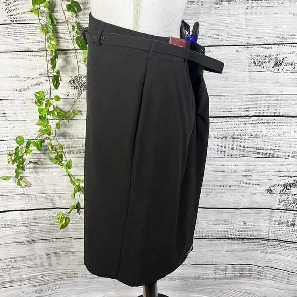 JM Collection Tummy Control Skirt sz 10 Black Classic Straight Pencil Knee Slim - Picture 9 of 12